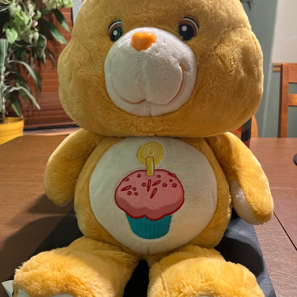 Rare Care Bears Birthday Bear 27" Large Plush Care Bear Collector Stuffed Animal
